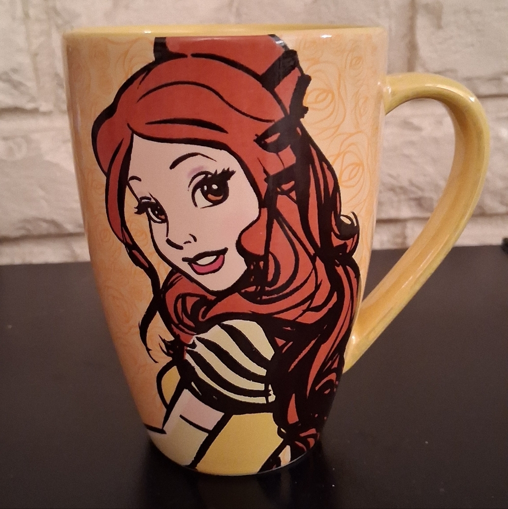 🥀 Disney Parks Belle Mug It's Hard To Be A Beauty When Mornings Are A Beast EUC